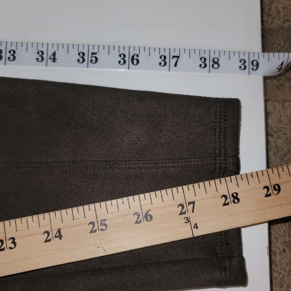 Spanx High Waist Faux Suede Leggings in Chocolate Brown, sz Large - Picture 16 of 16